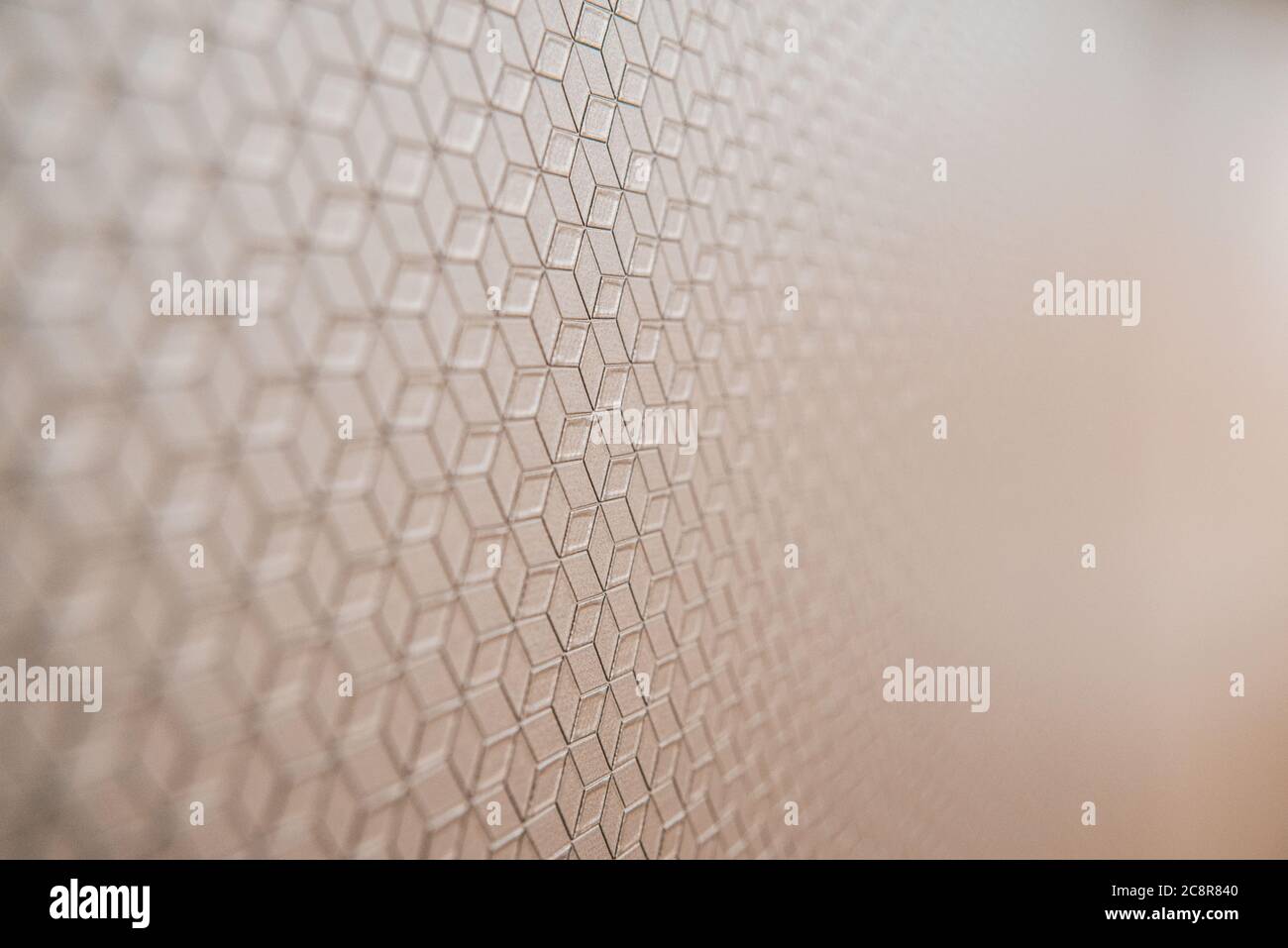 Background with soft geometric pattern focused close-up and copy space Stock Photo