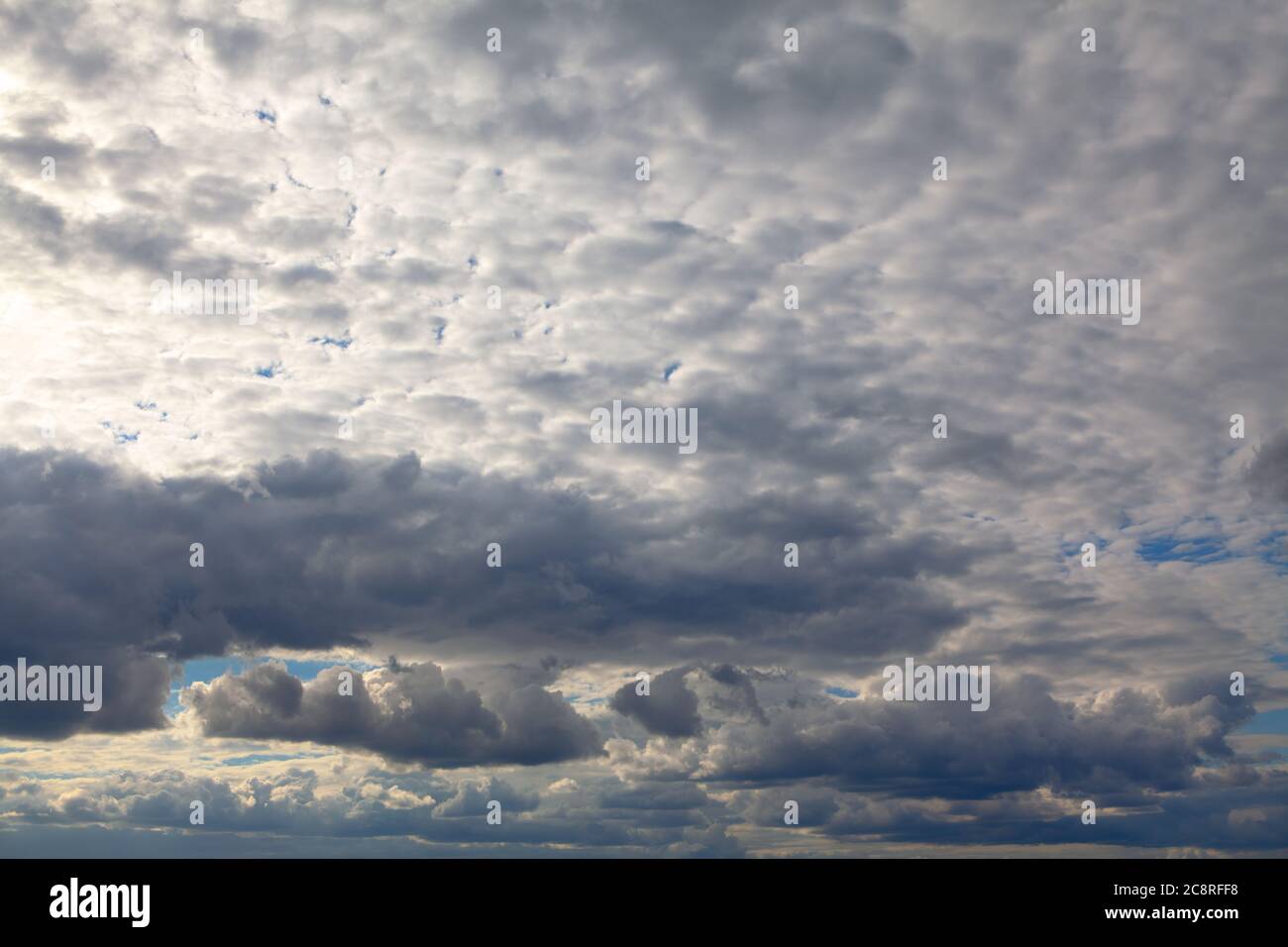Gorgeous Cirrocumulus Clouds . Endless cloudscape scenery Stock Photo