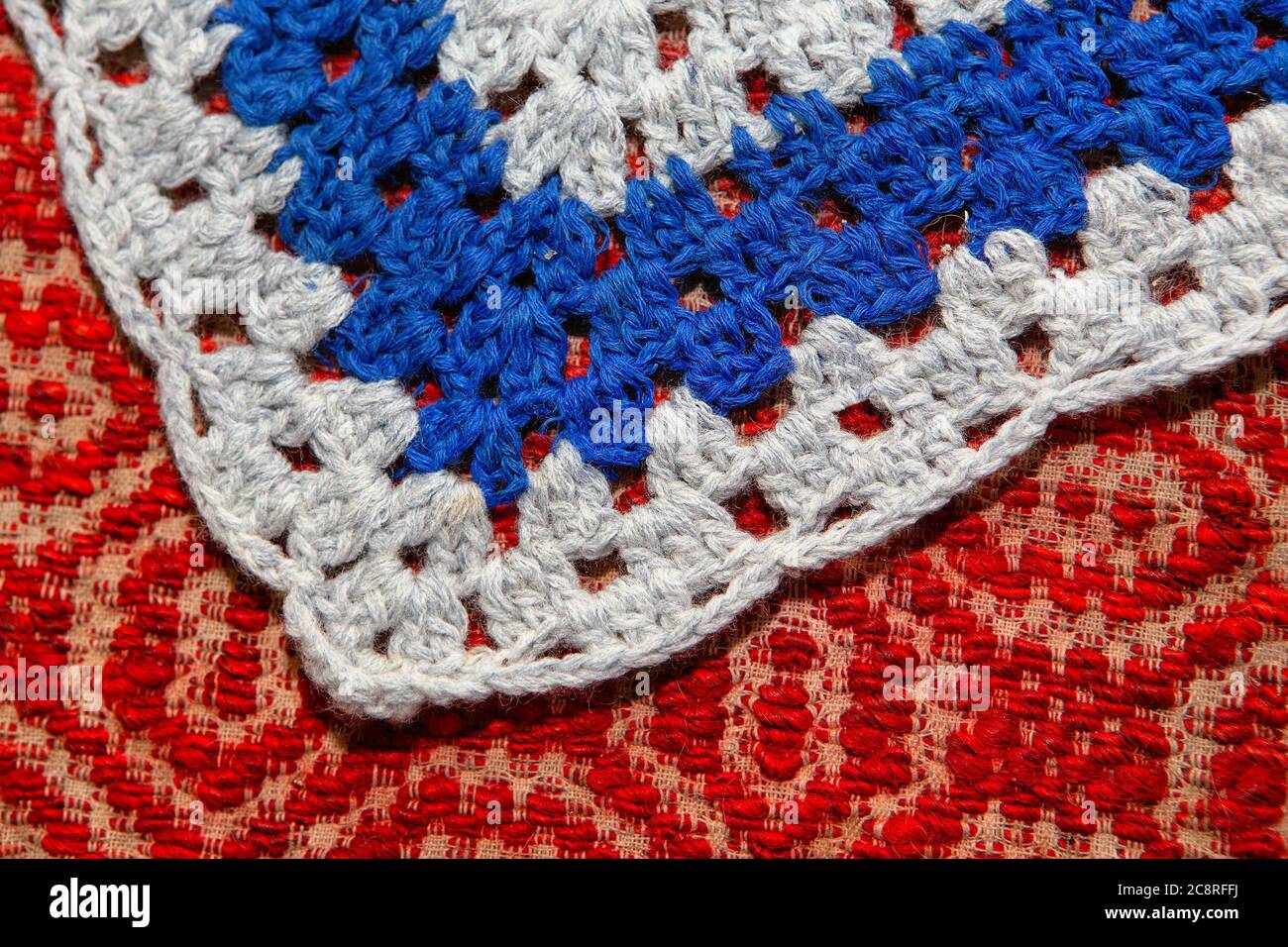 Handmade embroidered rug in old style . Part of carpet Stock Photo Alamy