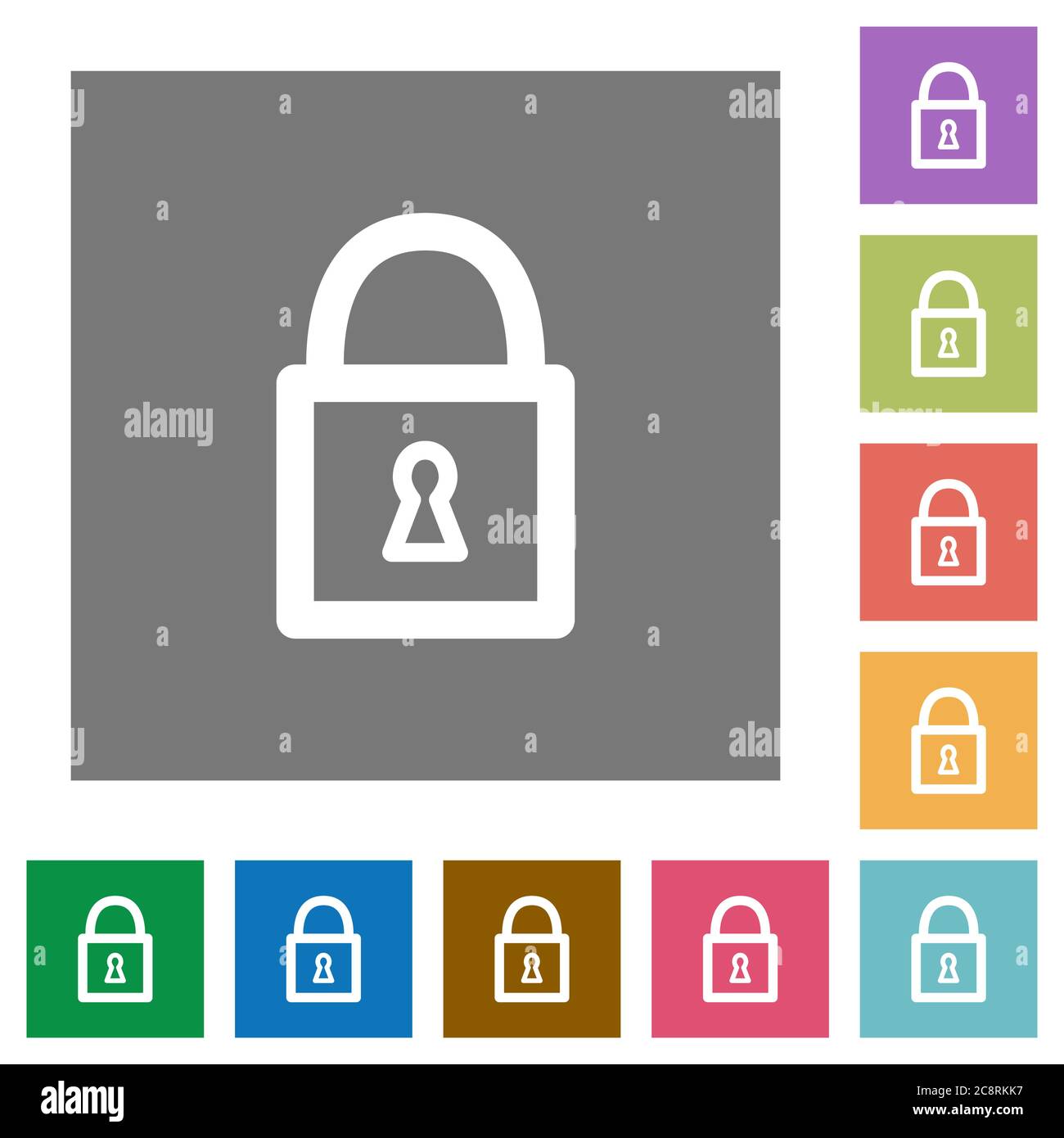 Encrypted padlock icon Stock Vector Images - Alamy