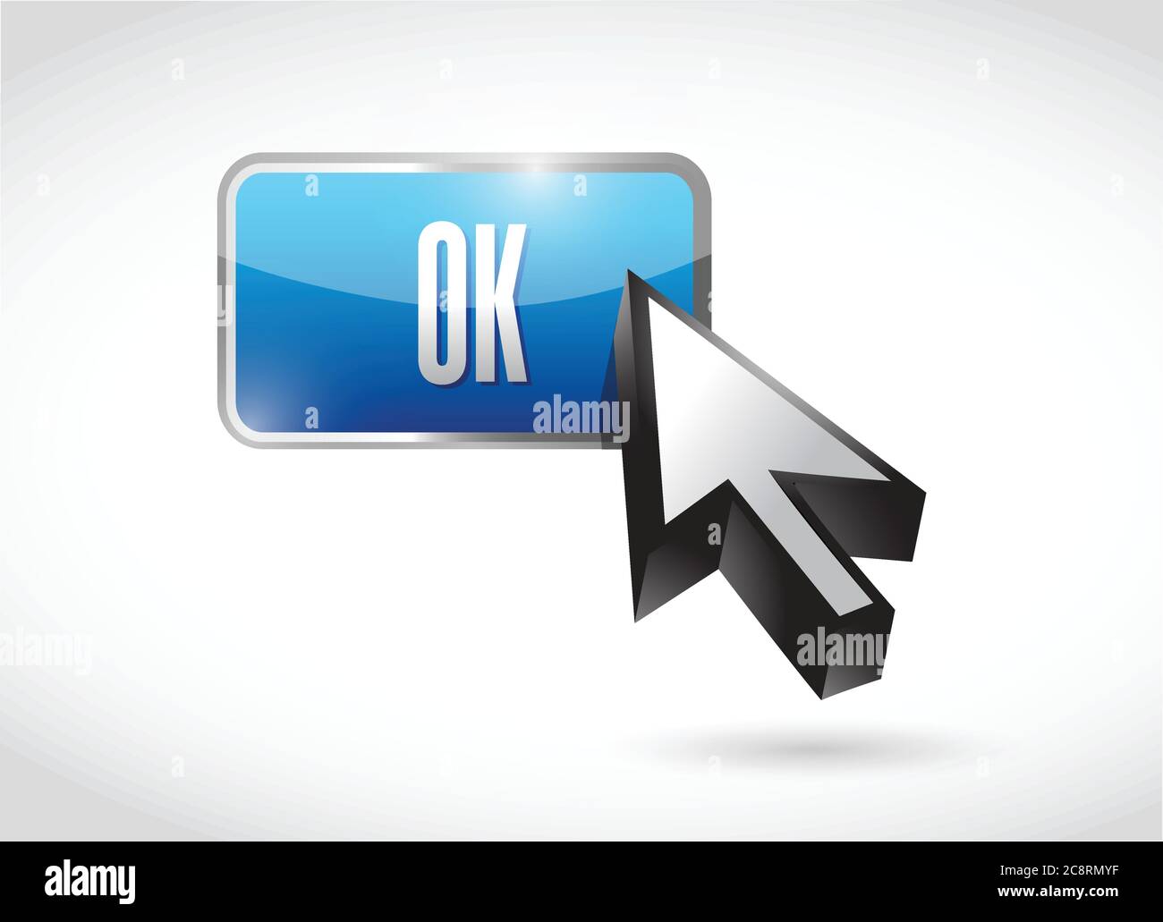 Finger over the button Stock Vector Images - Alamy