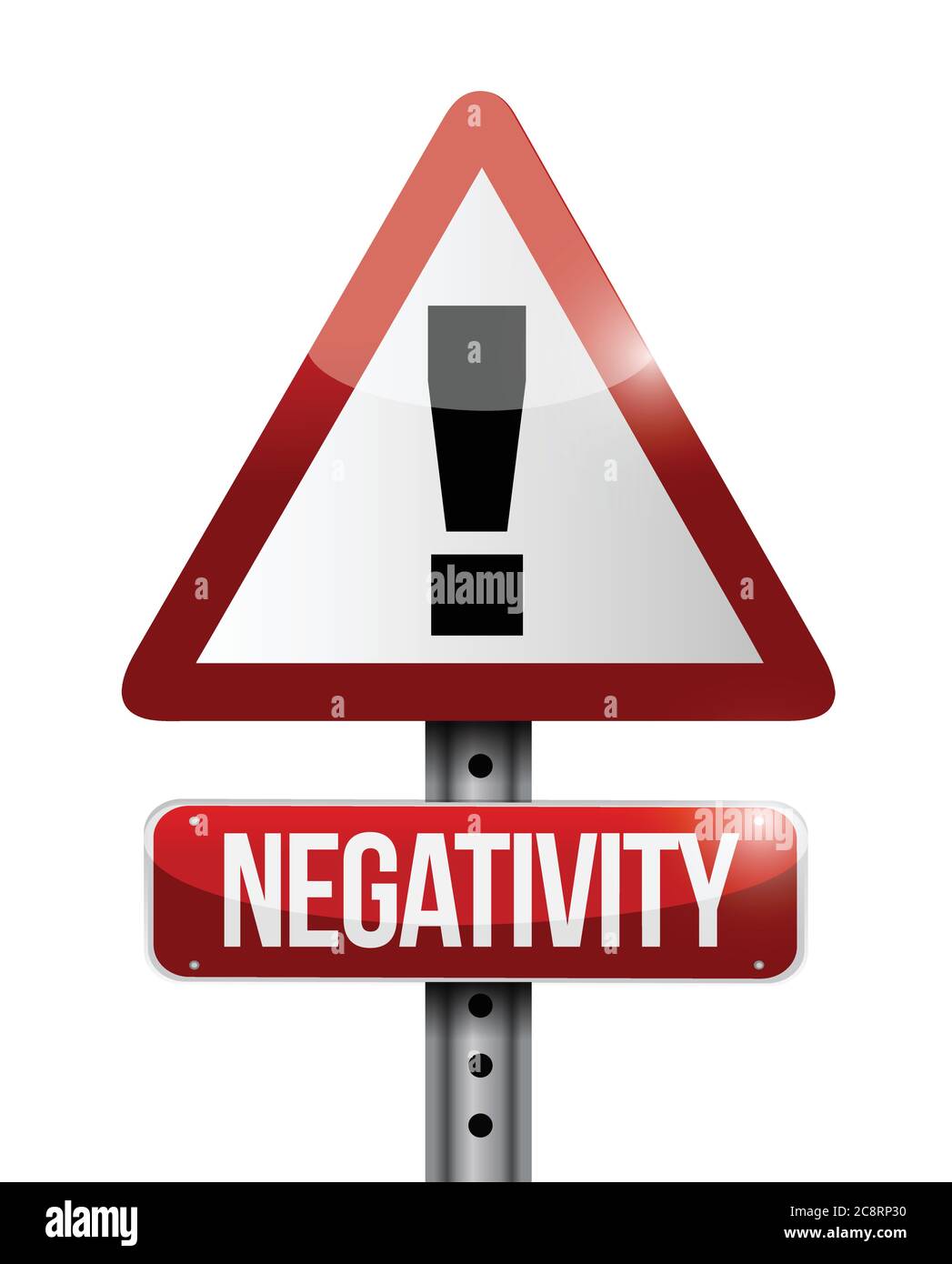 Negativity warning sign illustration design over a white background — Photo by alexmillos Stock Vector