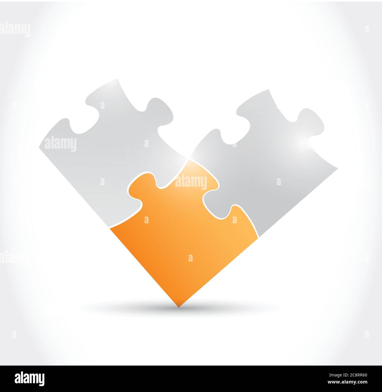 Puzzle pieces illustration design over a white background Stock Vector ...