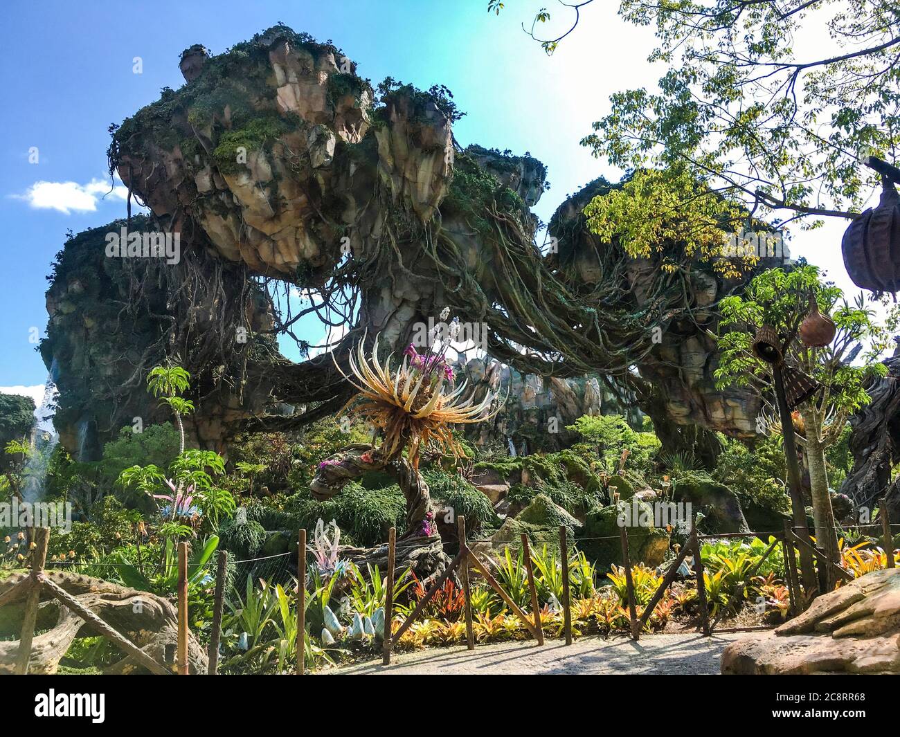 ORLANDO, FLORIDA – May 15th, 2017 – The Floating Mountains in Pandora (Avatar) in Disney's Animal Kingdom in Walt Disney World Stock Photo
