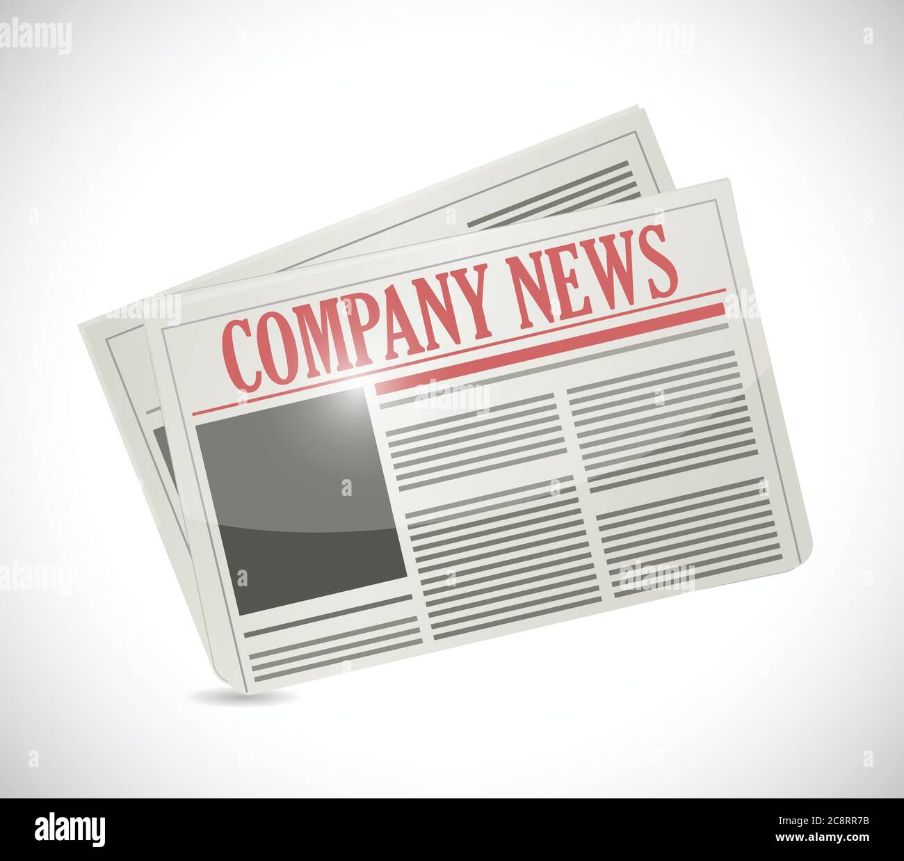 Company news. newspaper illustration design over a white background