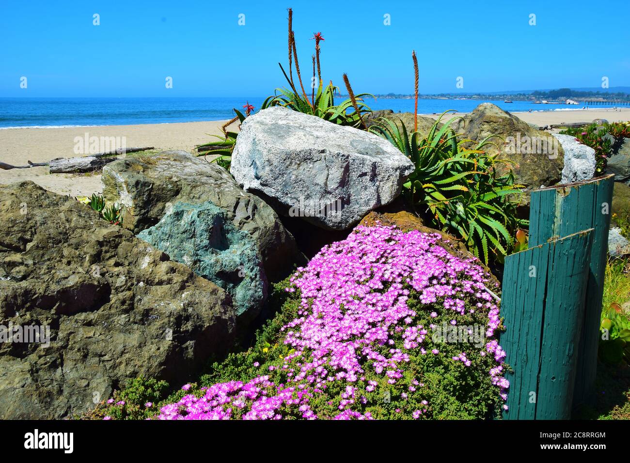 Seacliff Beach in Aptos, California Stock Photo