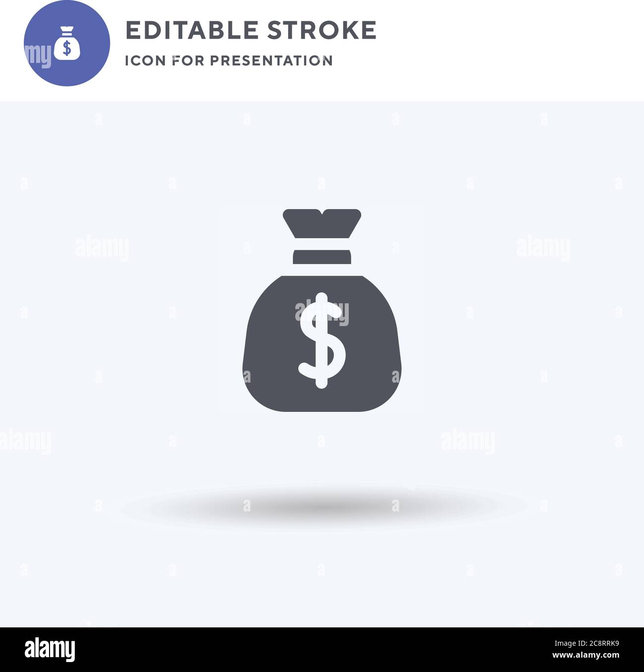 Money Bag Icon Vector Filled Flat Sign Solid Pictogram Isolated On White Logo Illustration Money Bag Icon For Presentation Stock Vector Image Art Alamy