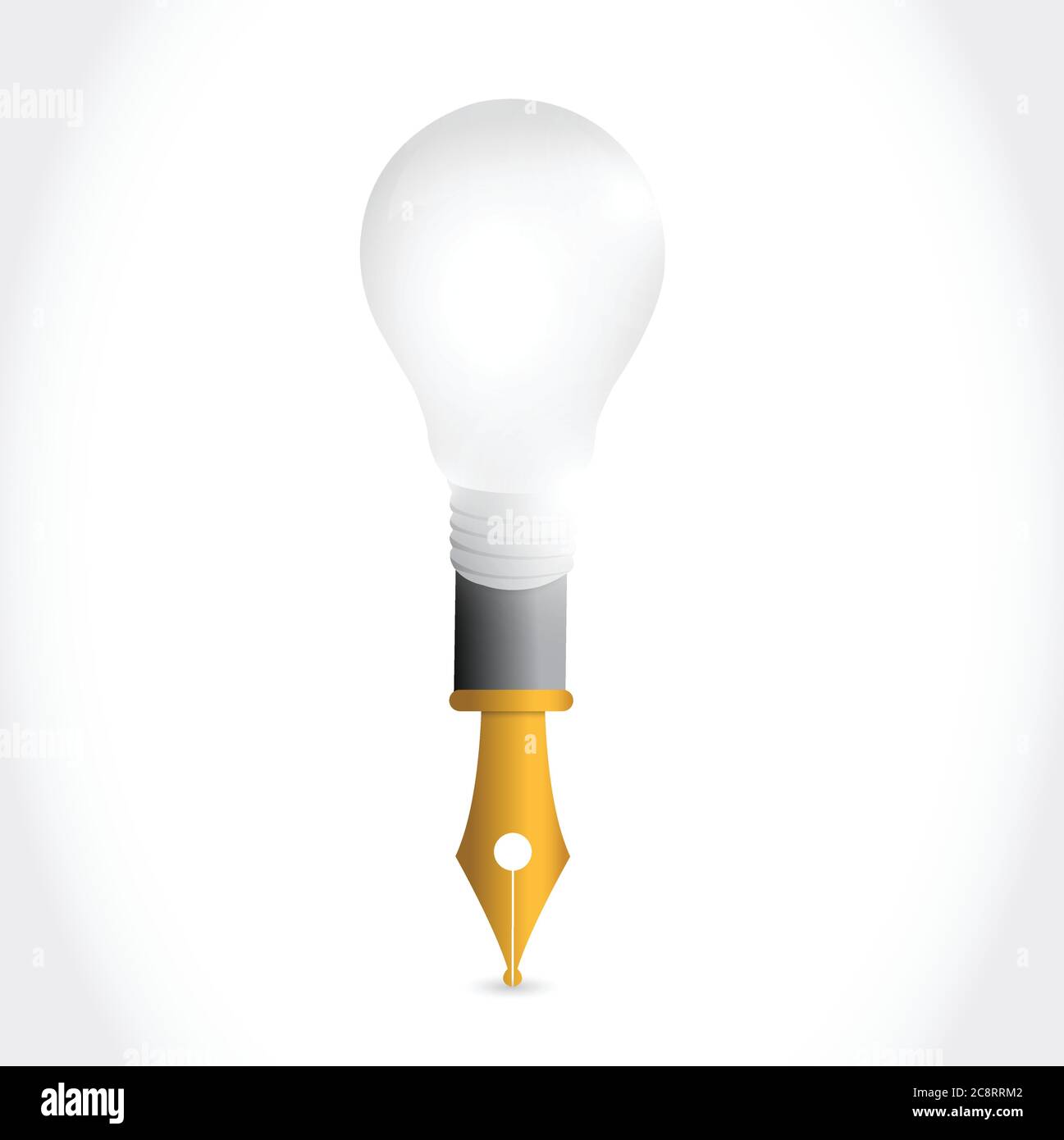 Calligraphic pen illustration design over a white background Stock Vector