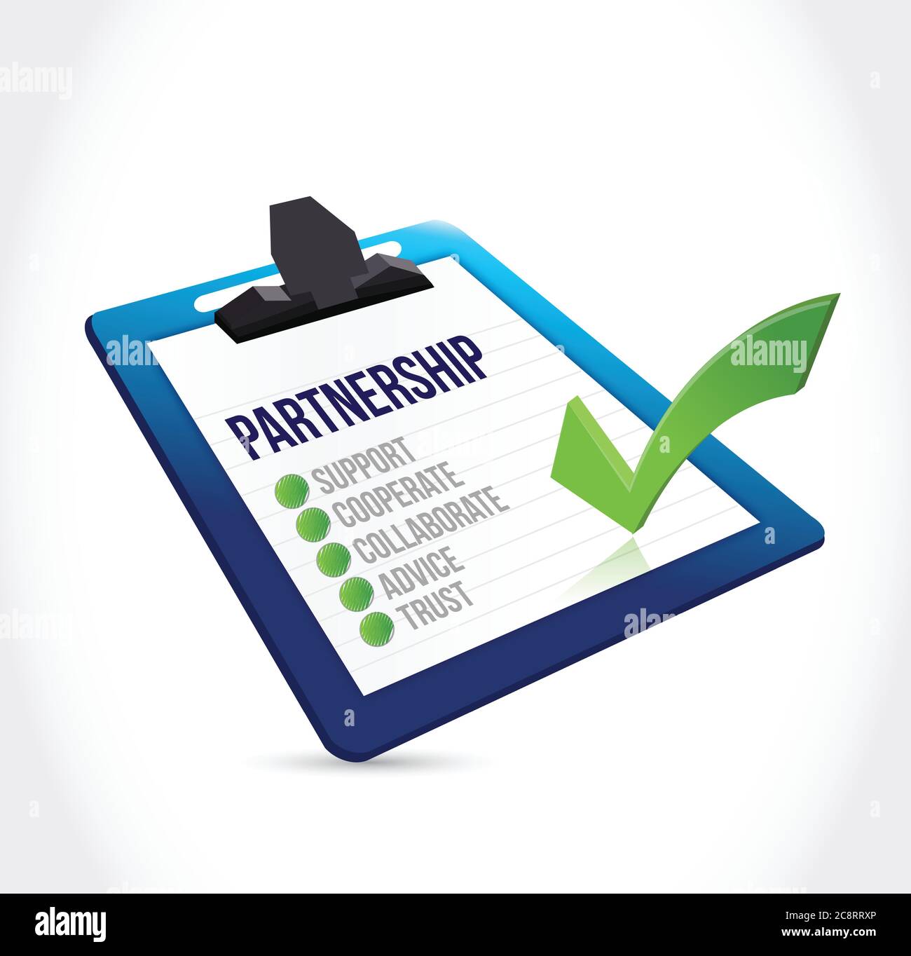 Partnership clipboard illustration design over a white background Stock ...