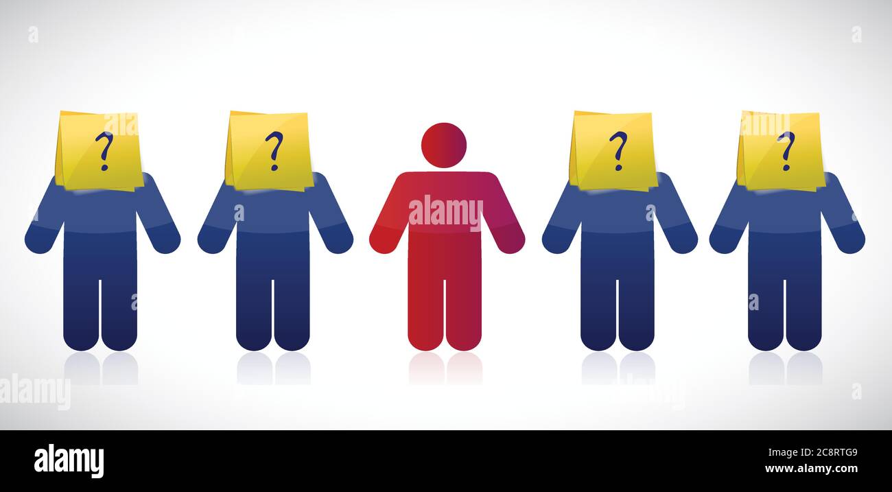Looking for someone concept illustration design over a white background Stock Vector