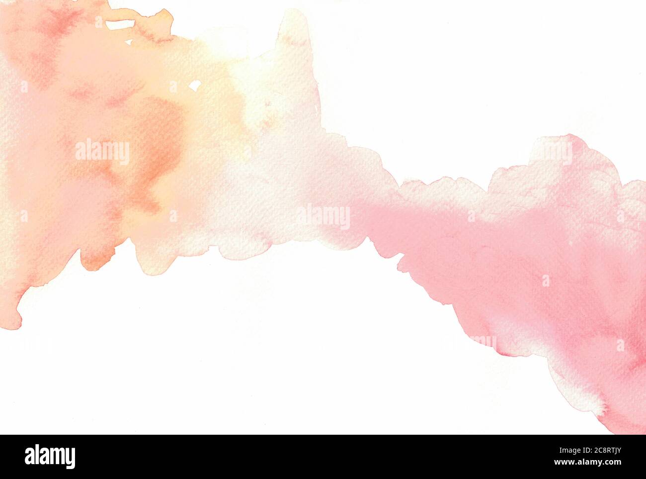 Abstract pink and orange watercolor on white background. The color  splashing on the paper, hand painting Stock Photo - Alamy