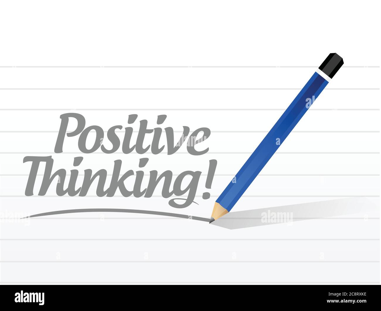 Positive thinking message illustration design over a white background Stock Vector