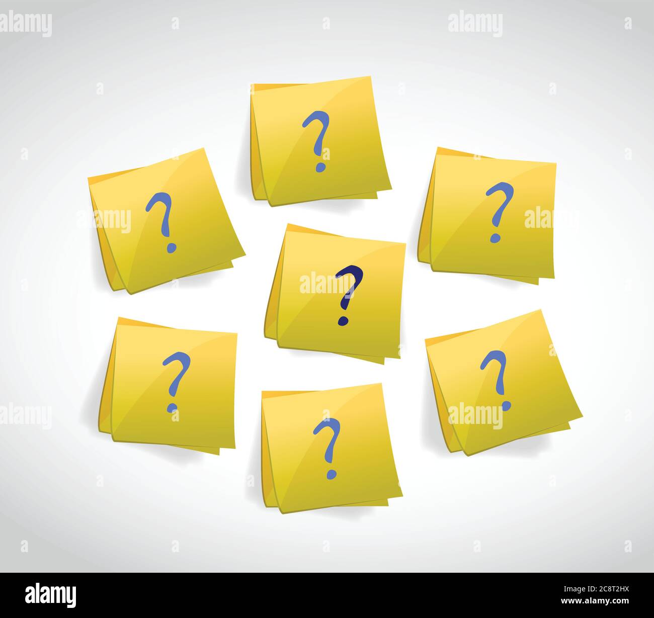 Question mark posts illustration design over a white background Stock ...