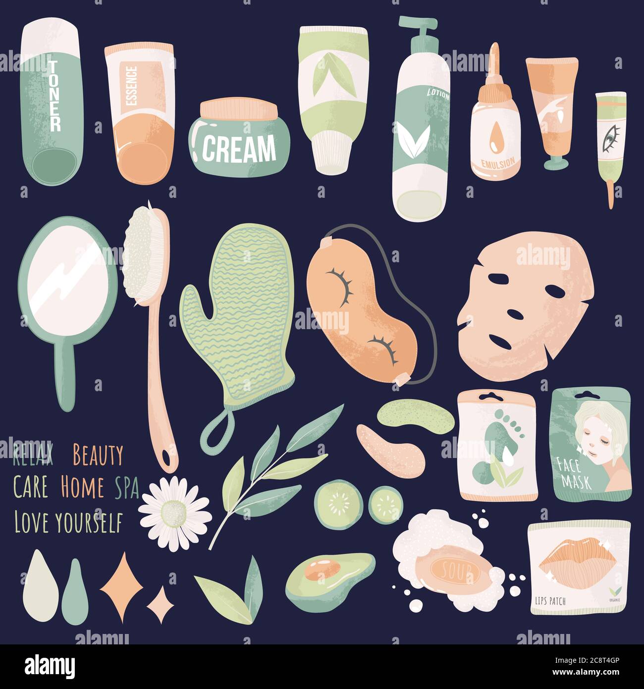 Vector Set Scientific Illustration Emulsion Types Stock Vector