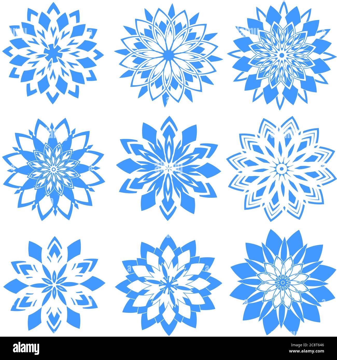 vector illustration of a set of snowflakes Stock Vector Image & Art - Alamy