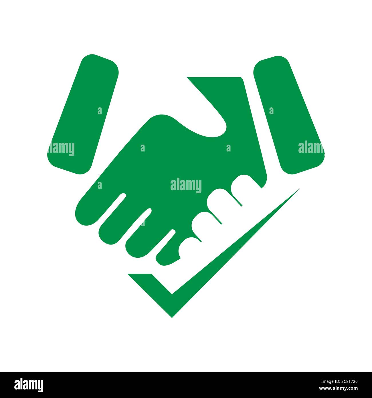 sign of teamwork and trust illustrations shake hand handshake logo vector the design meaning deal partnership friendship cooperation business Stock Vector