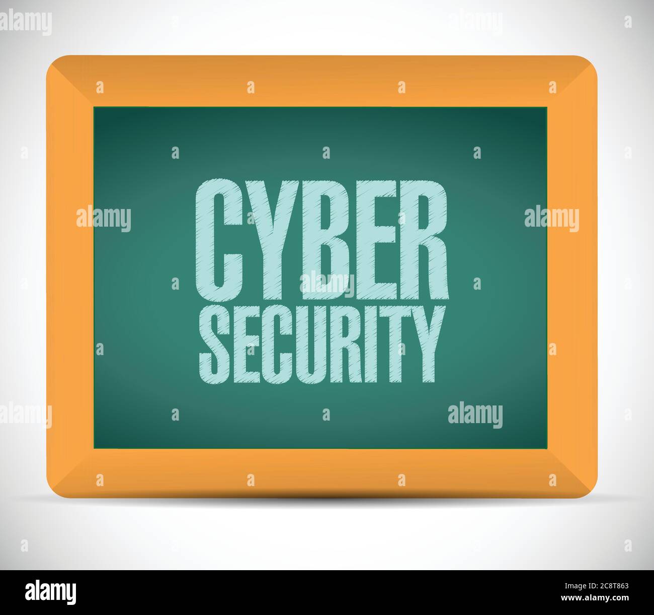 Cyber security sign message illustration design over a white background Stock Vector