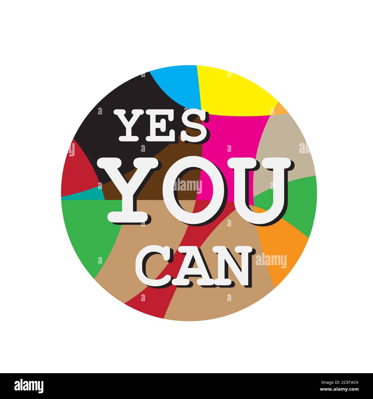 Inspirational and motivation quote. Yes you can 638042 Vector Art at  Vecteezy