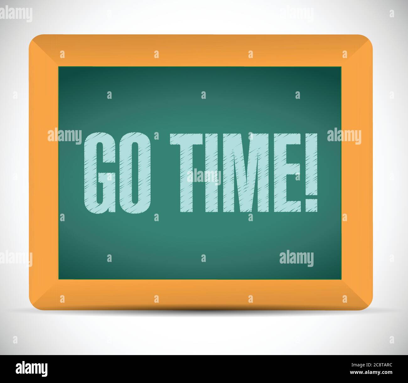 Go time message on a board. illustration design over a white background ...