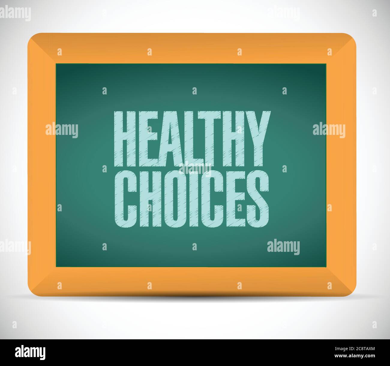 Healthy choices message illustration design over a white background