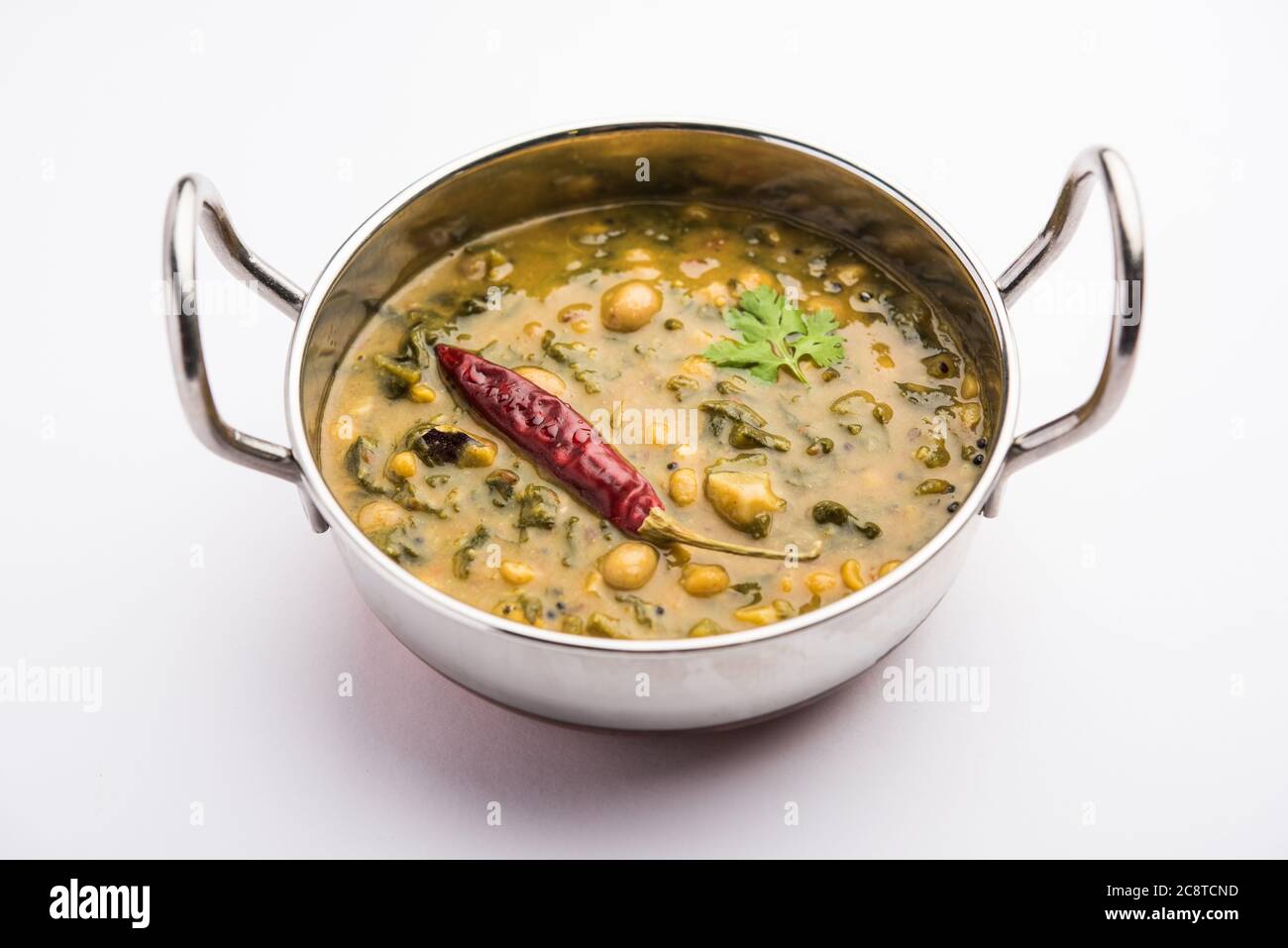 Healthy Dal Palak or yellow Toor Spinach Daal recipe also known as