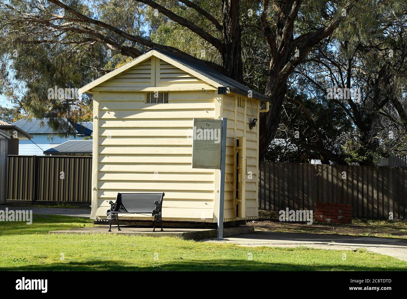 Glenrowan, Victoria. Historical buildings. The Old Police Station and Lock Up. Stock Photo