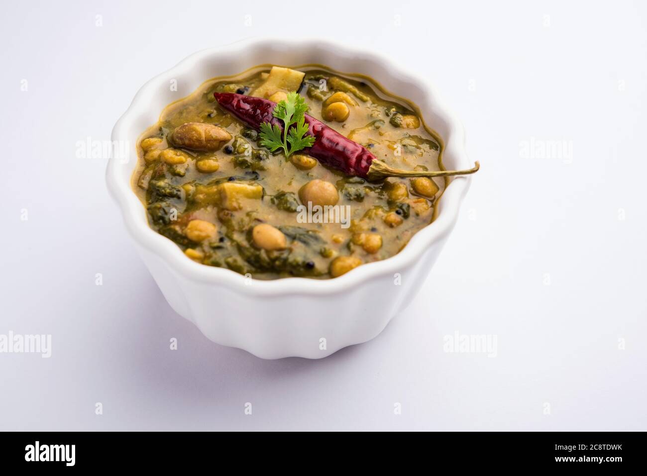 Healthy Dal Palak or yellow Toor Spinach Daal recipe also known as