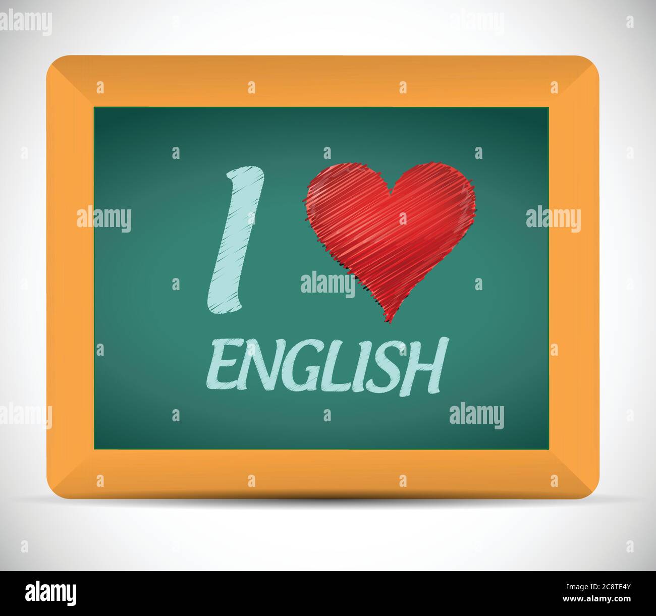 I love english written on a chalkboard. illustration design over a white  background Stock Vector Image & Art - Alamy