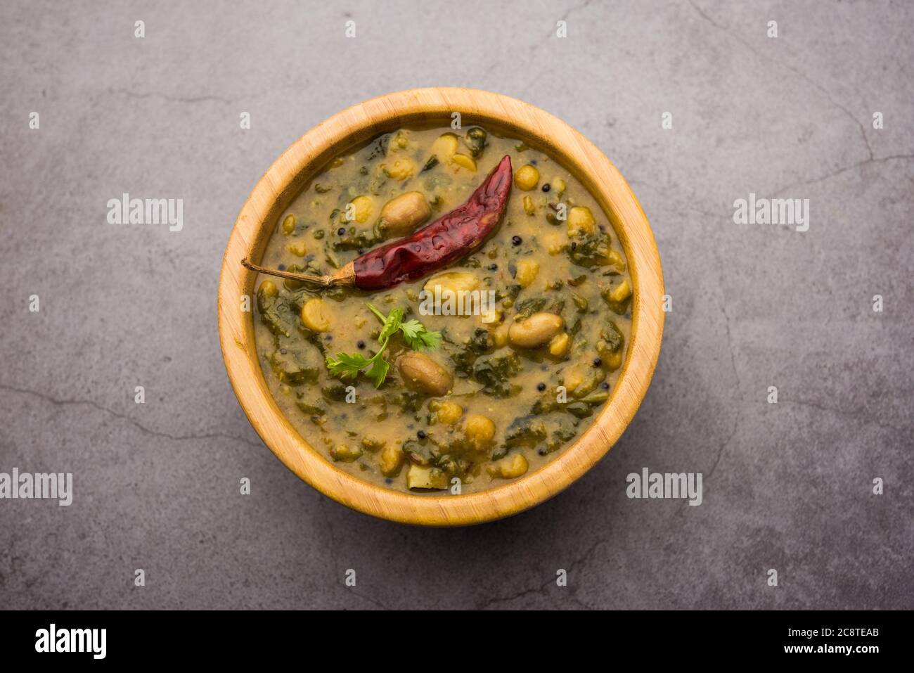 Healthy Dal Palak or yellow Toor Spinach Daal recipe also known as