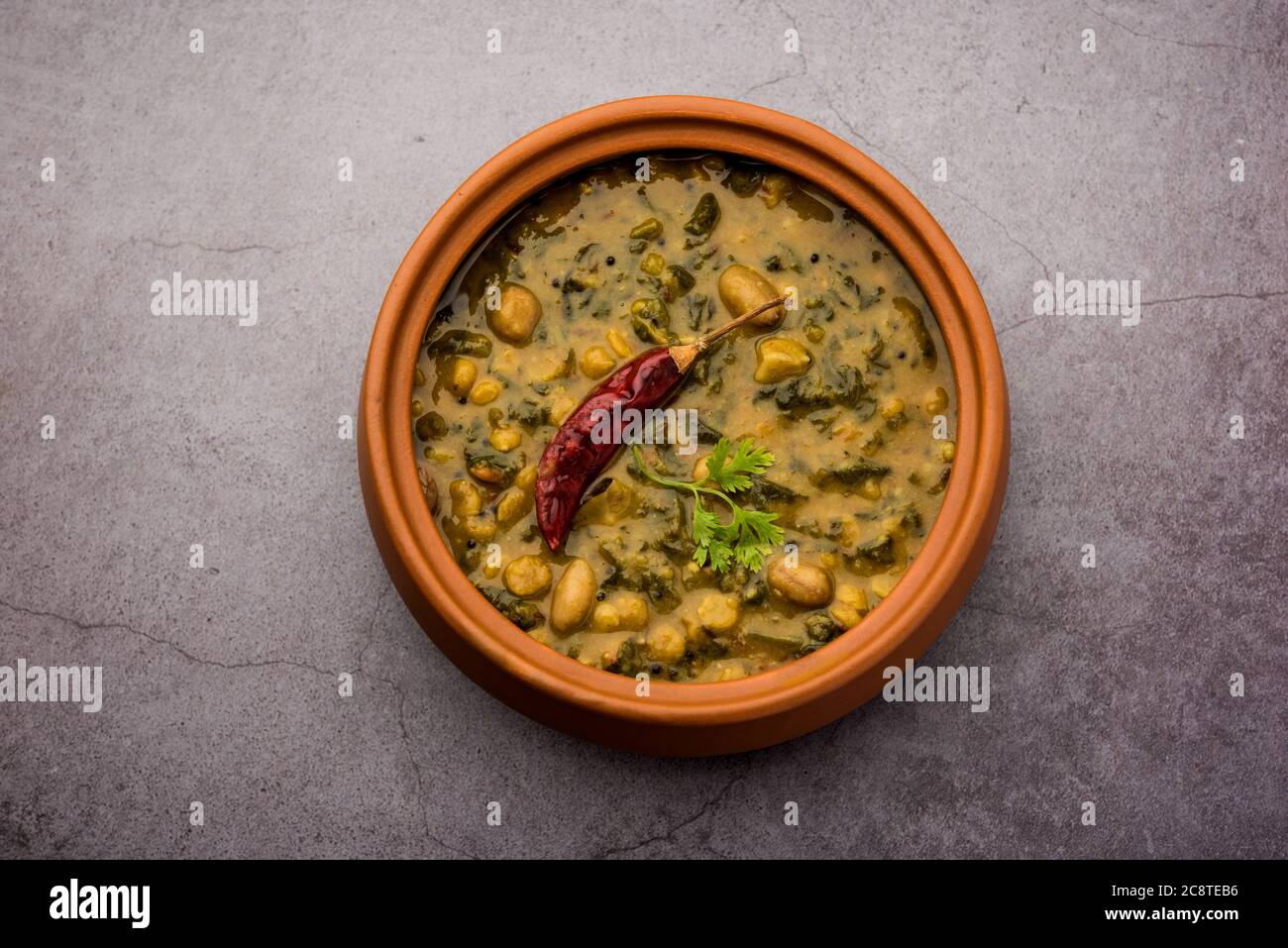 Healthy Dal Palak or yellow Toor Spinach Daal recipe also known as
