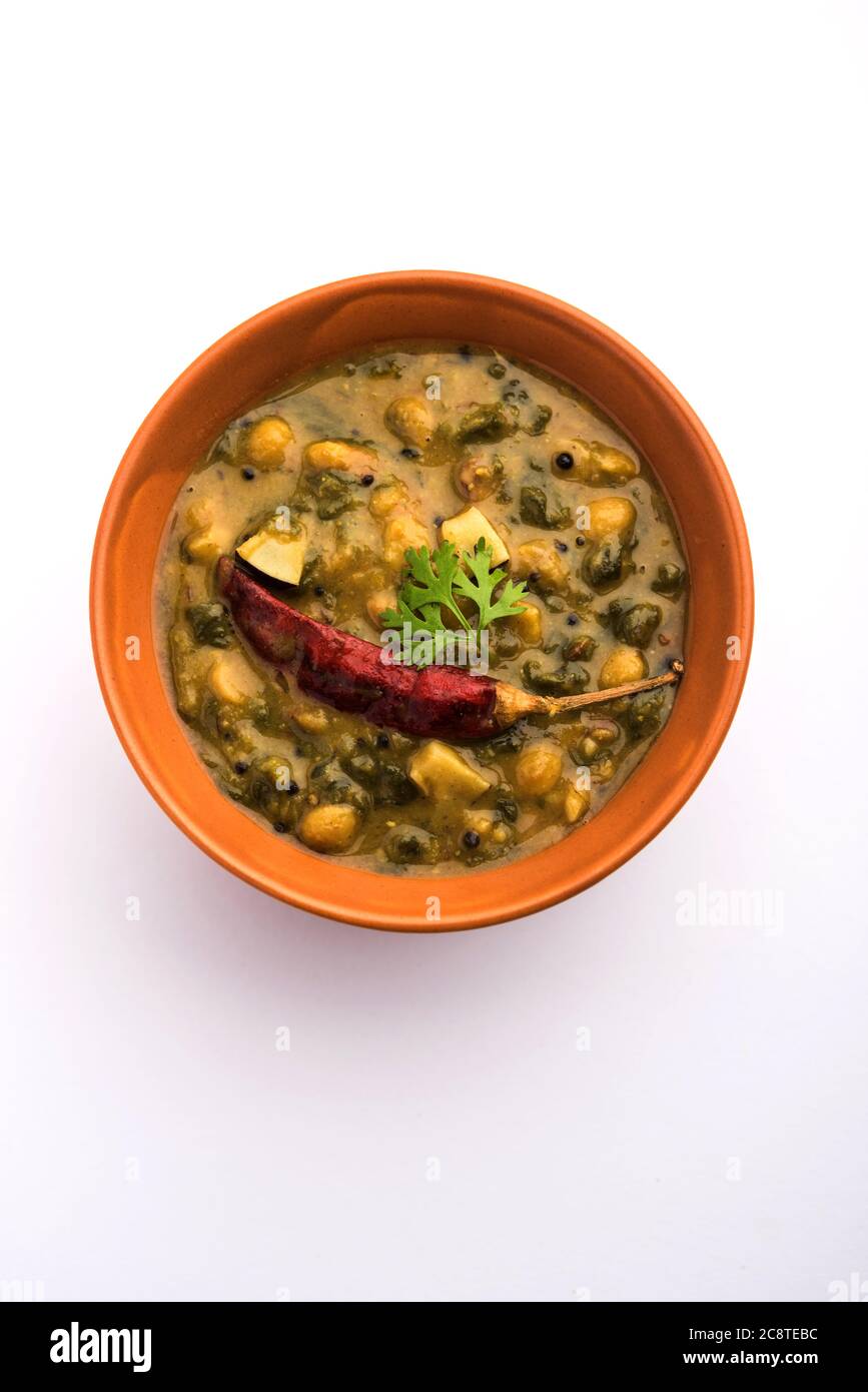 Healthy Dal Palak or yellow Toor Spinach Daal recipe also known as