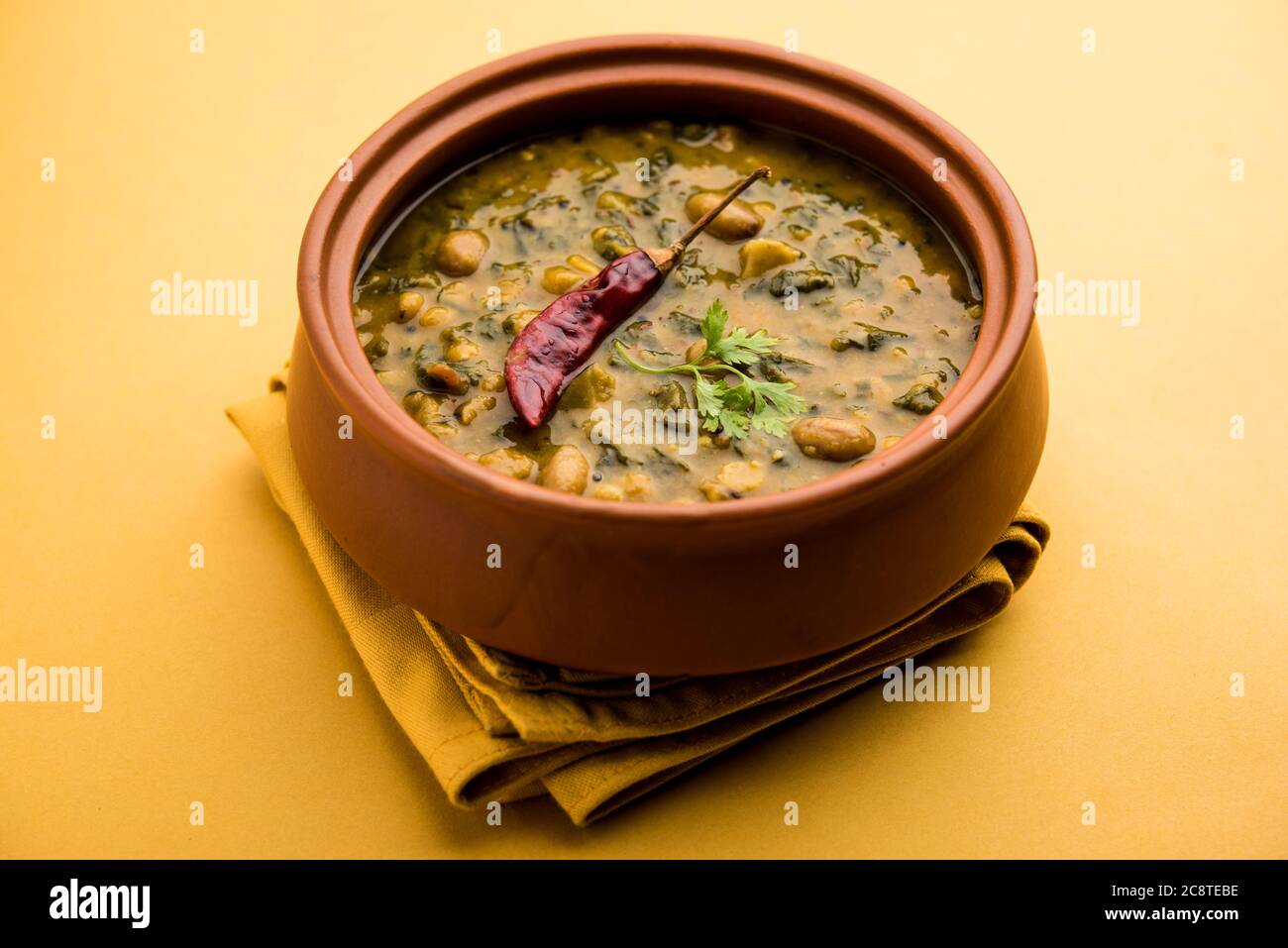 Healthy Dal Palak or yellow Toor Spinach Daal recipe also known as