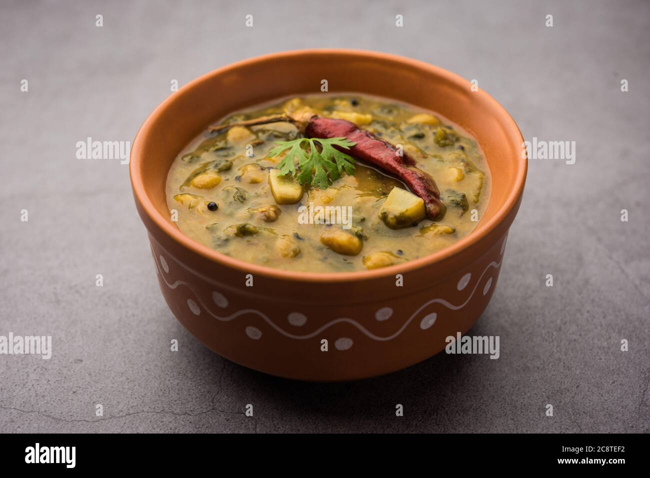 Healthy Dal Palak or yellow Toor Spinach Daal recipe also known as