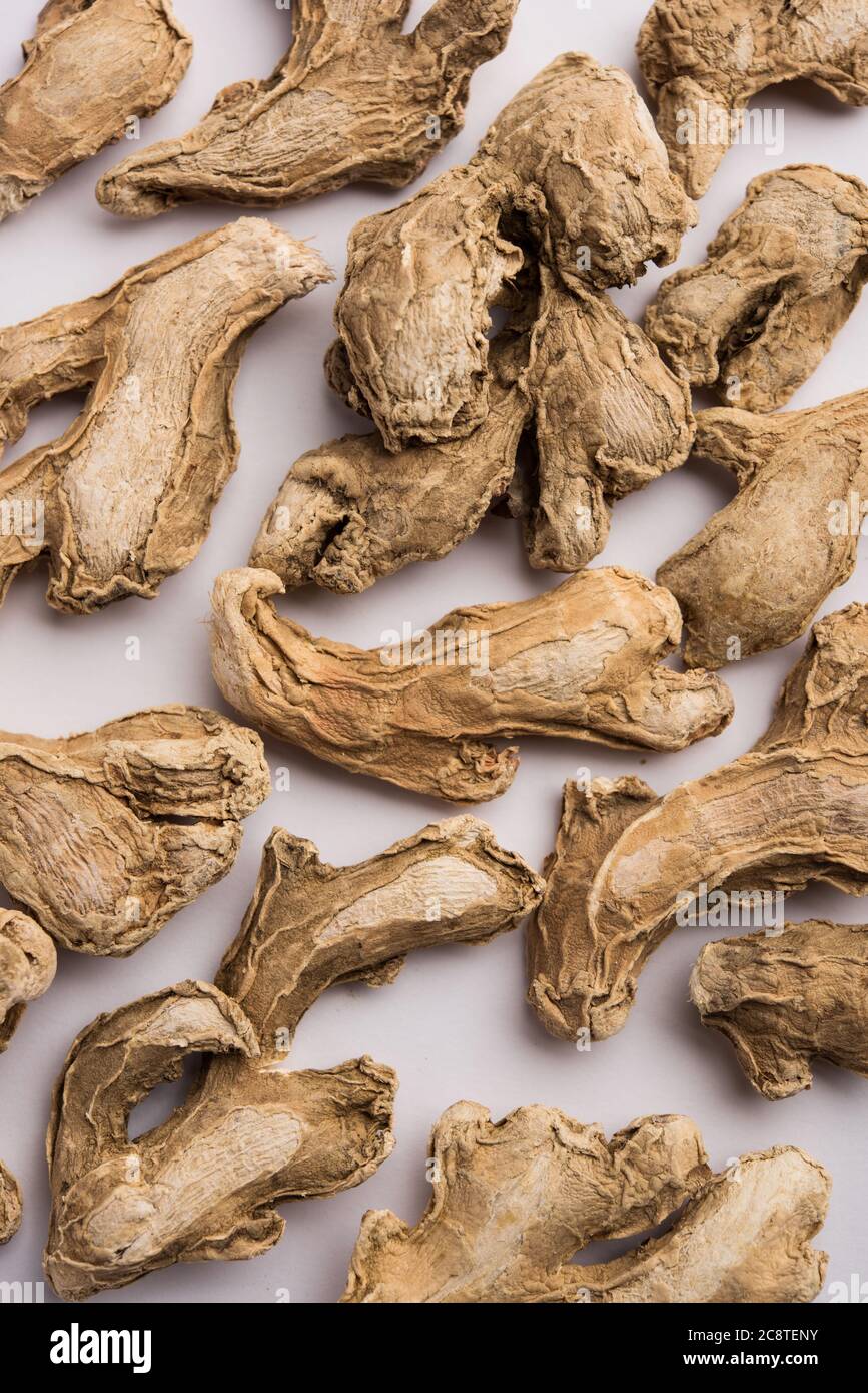 Dried Organic Ginger or Dry Adrak also known as Sonth in India Stock