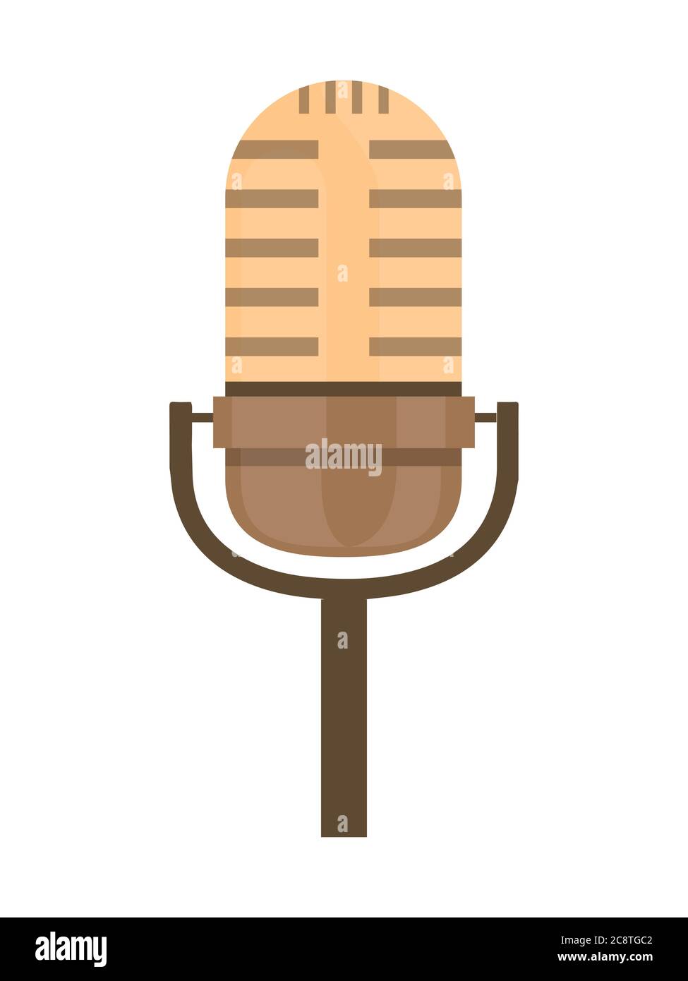 Professional microphone flat vector illustration Stock Vector Image ...