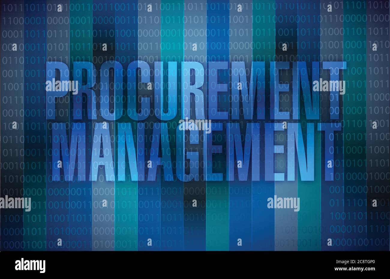 Procurement Management binary sign concept illustration design graphic icon Stock Vector