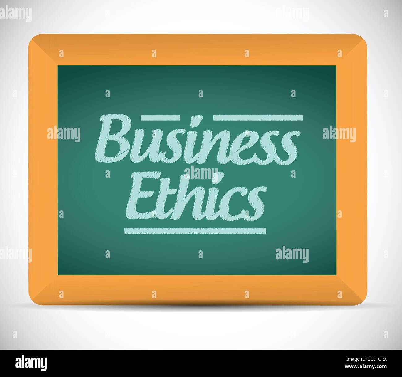 Business ethics message illustration design over a white background Stock Vector