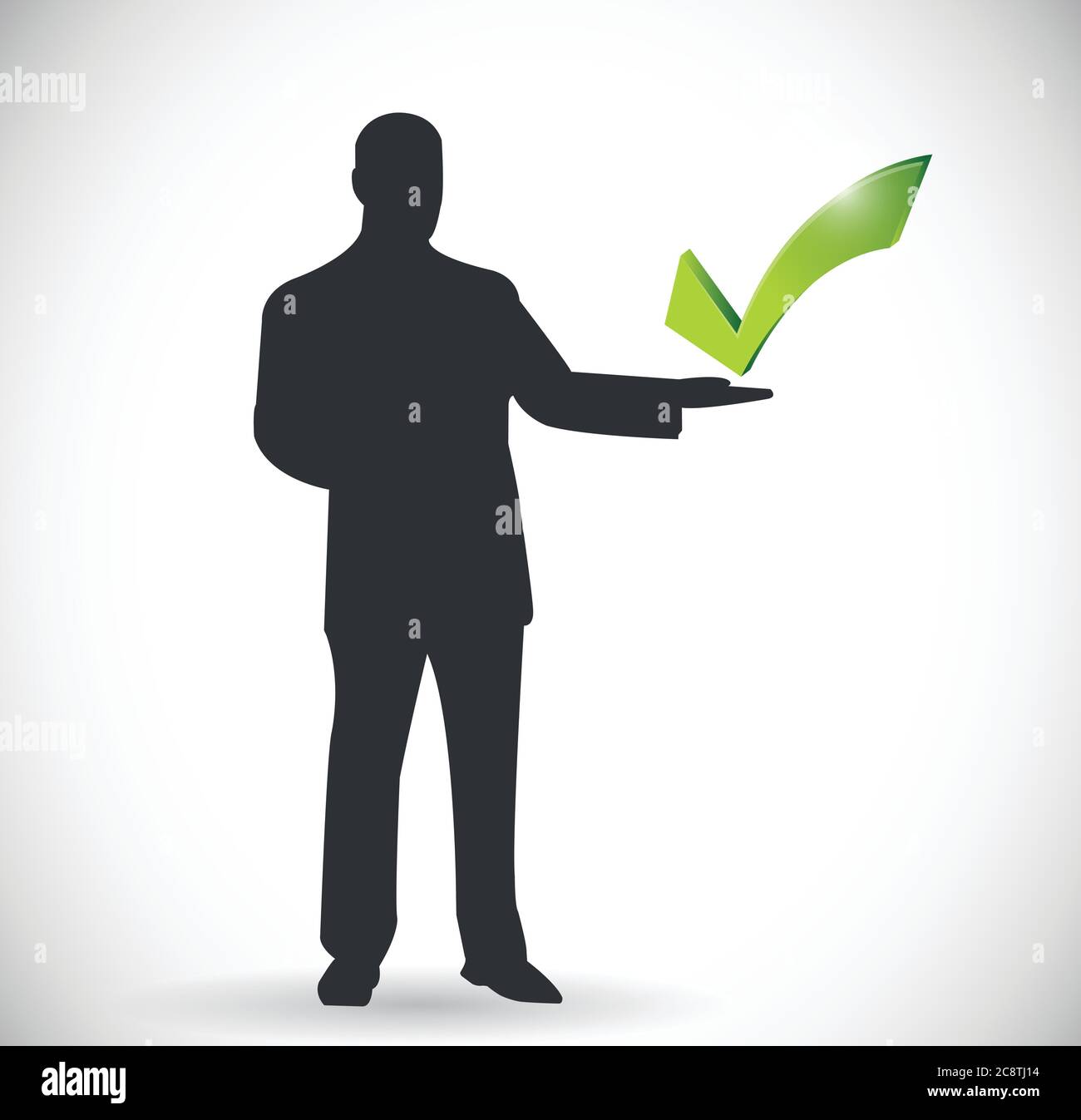 Check mark approval presentation Stock Vector Images - Alamy