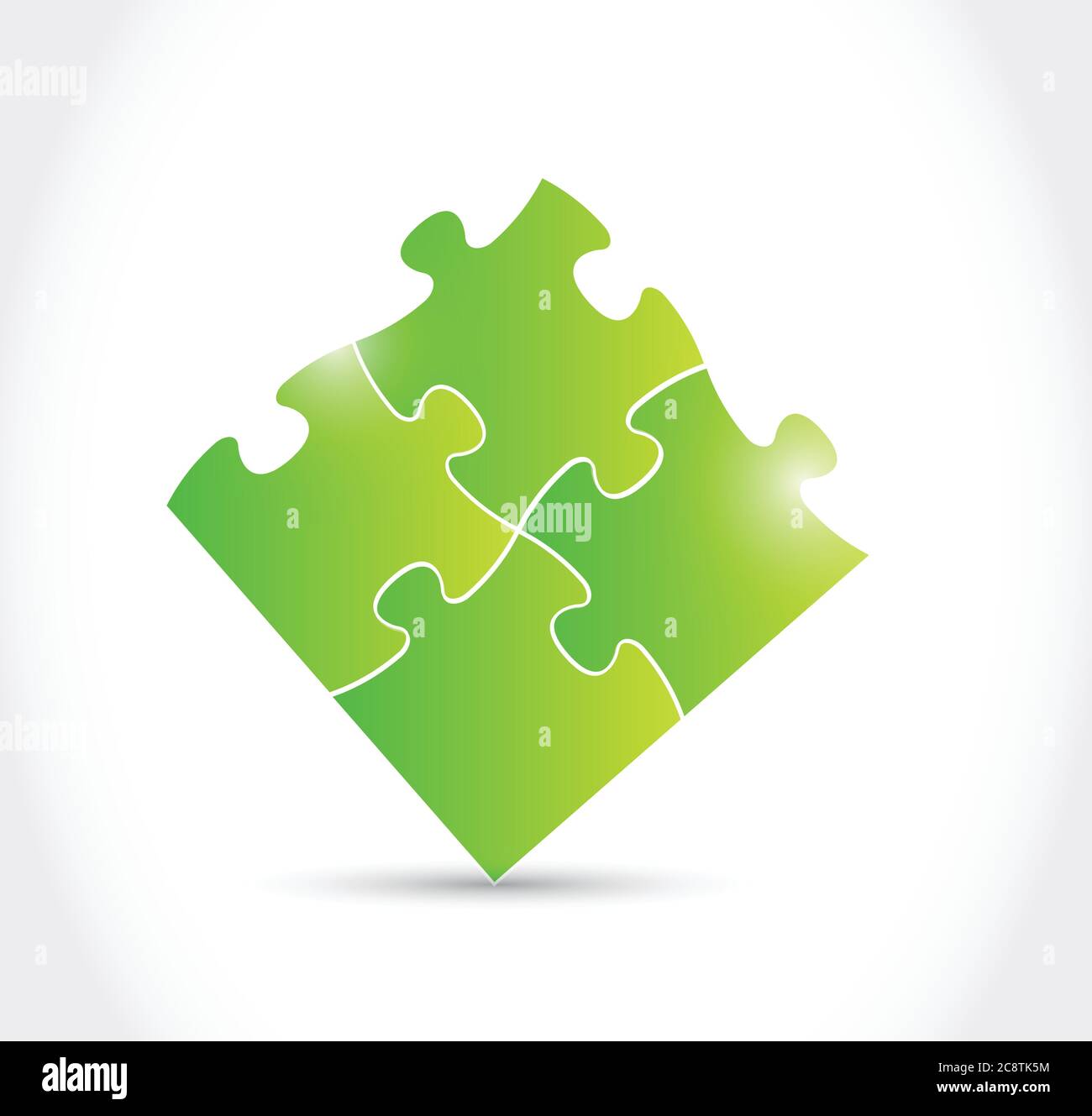Puzzle pieces illustration design over a white background Stock Vector ...