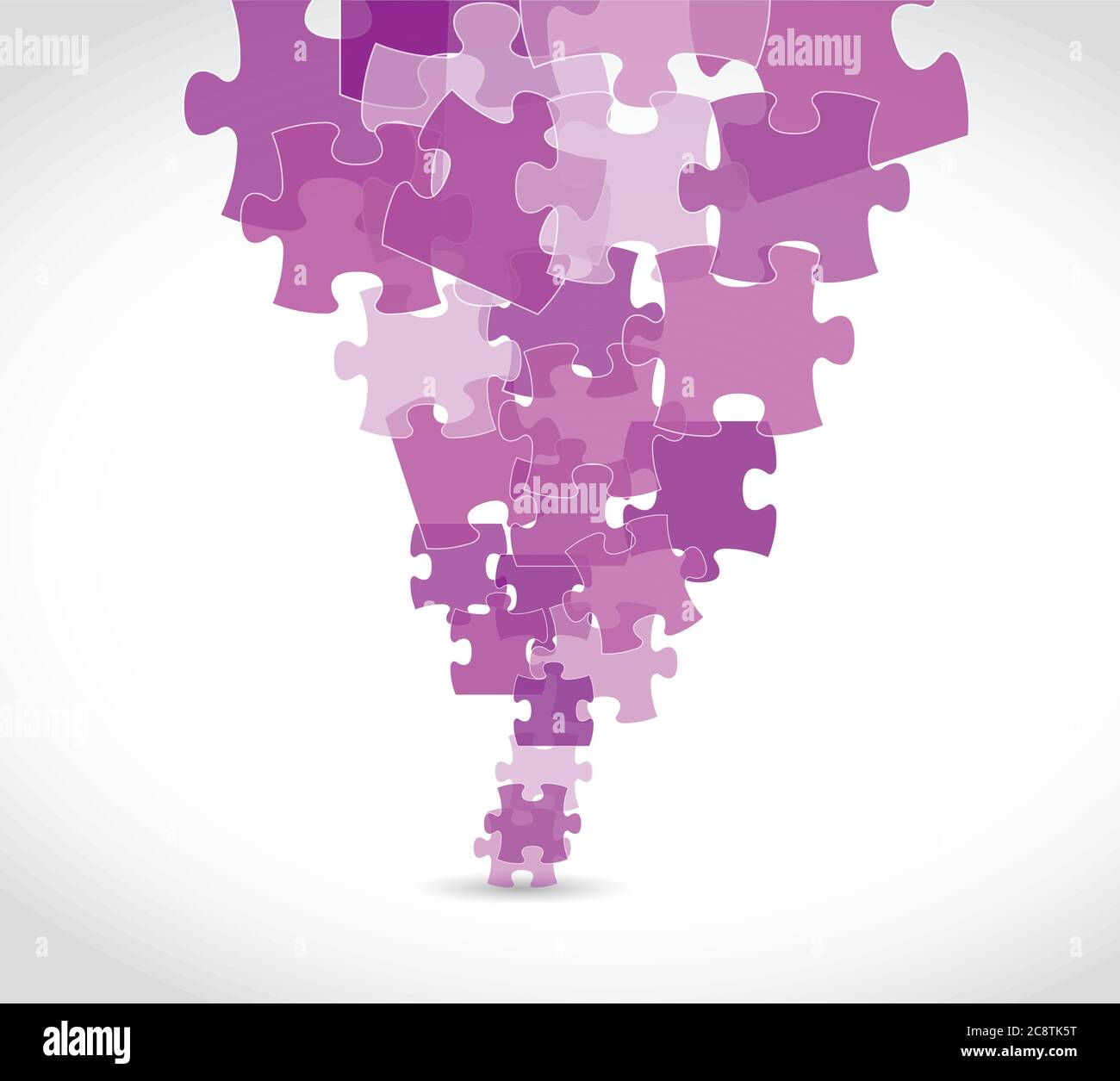 Purple puzzle pieces illustration design over a white background Stock ...