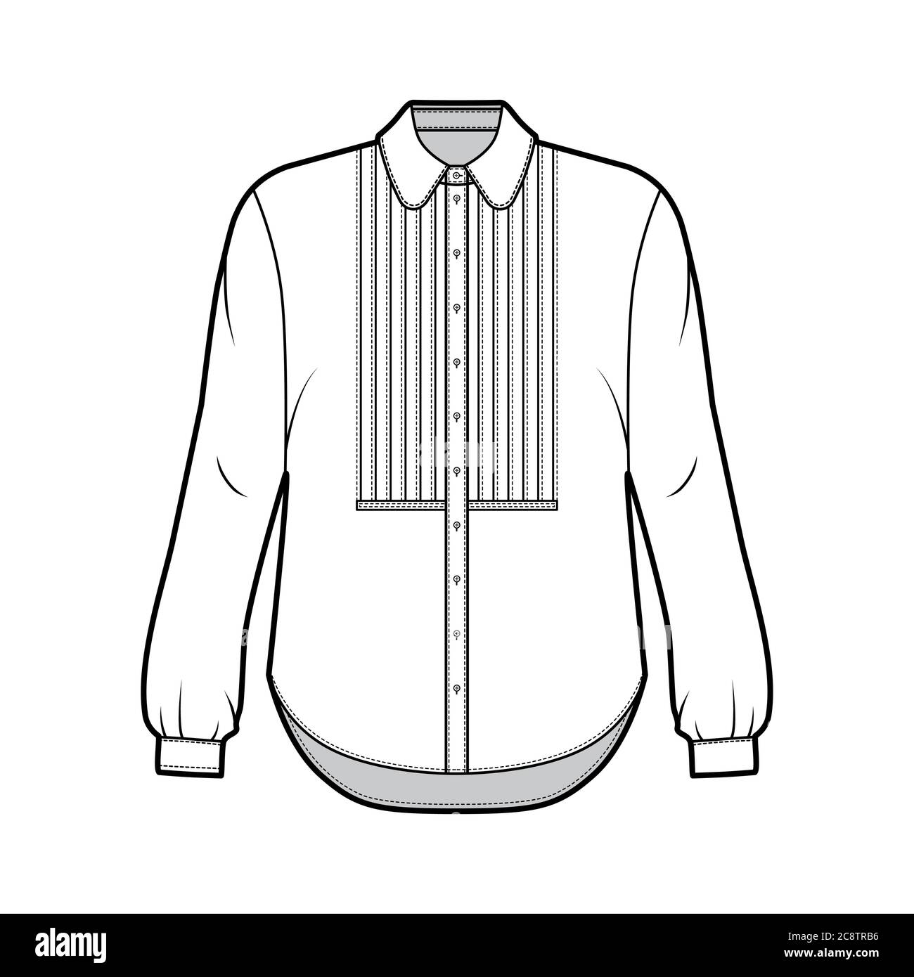Shirt technical fashion illustration 