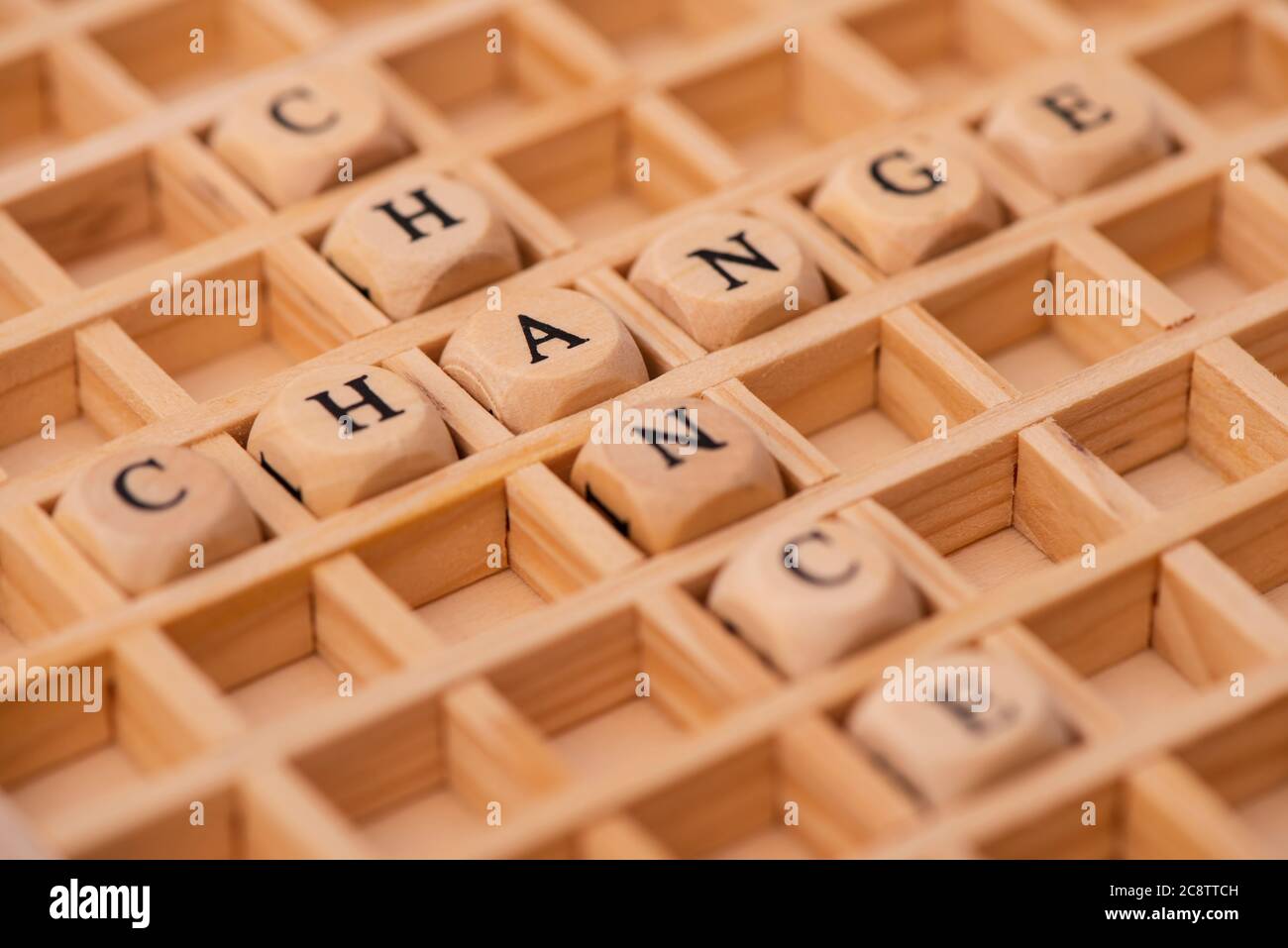 word cloud for chance and change Stock Photo