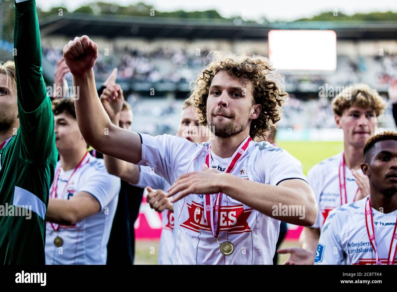 Aarhus, Denmark. 26th July, 2020. Alexander Munksgaard of AGF is