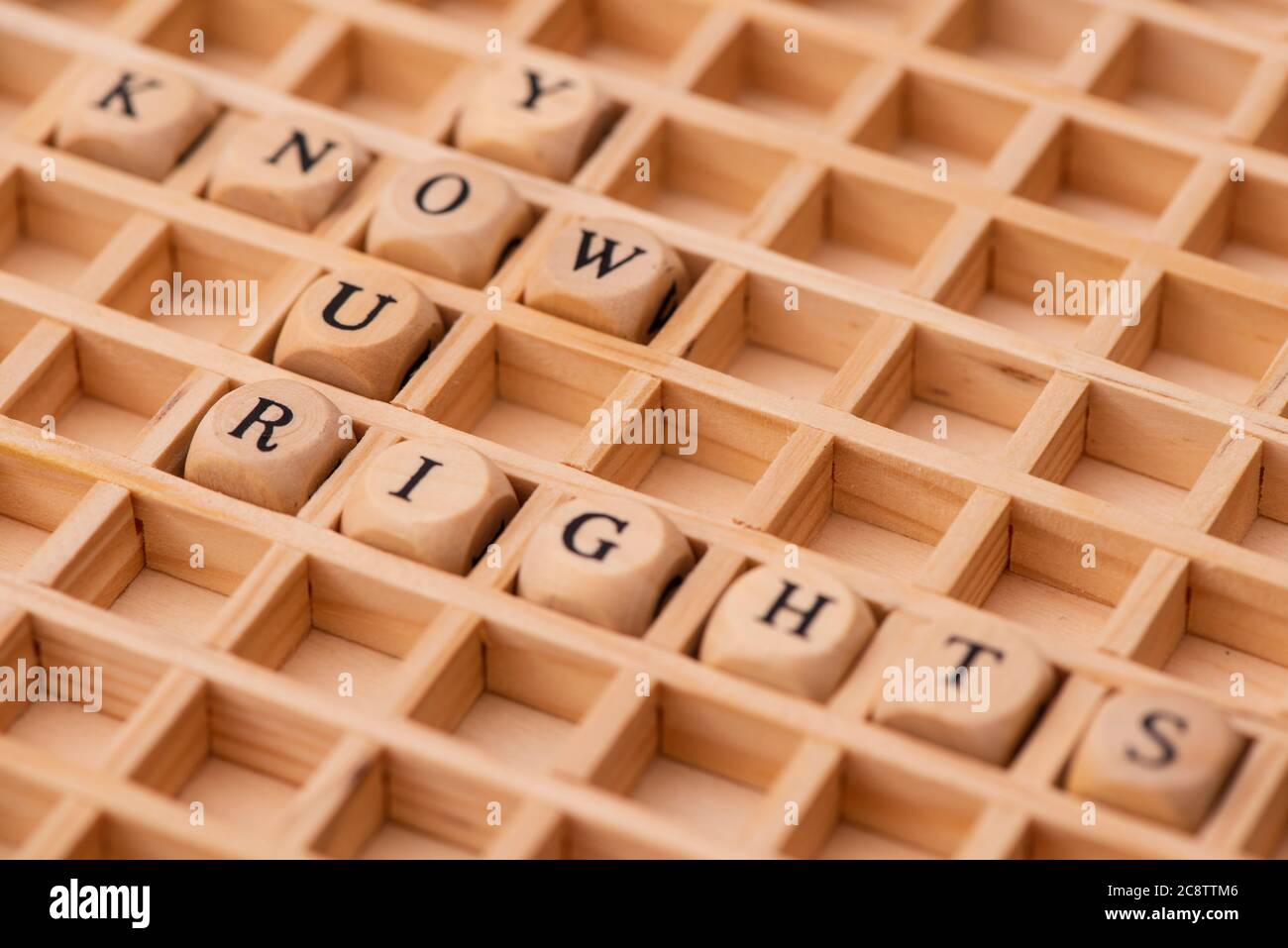 word cloud for know your rights Stock Photo