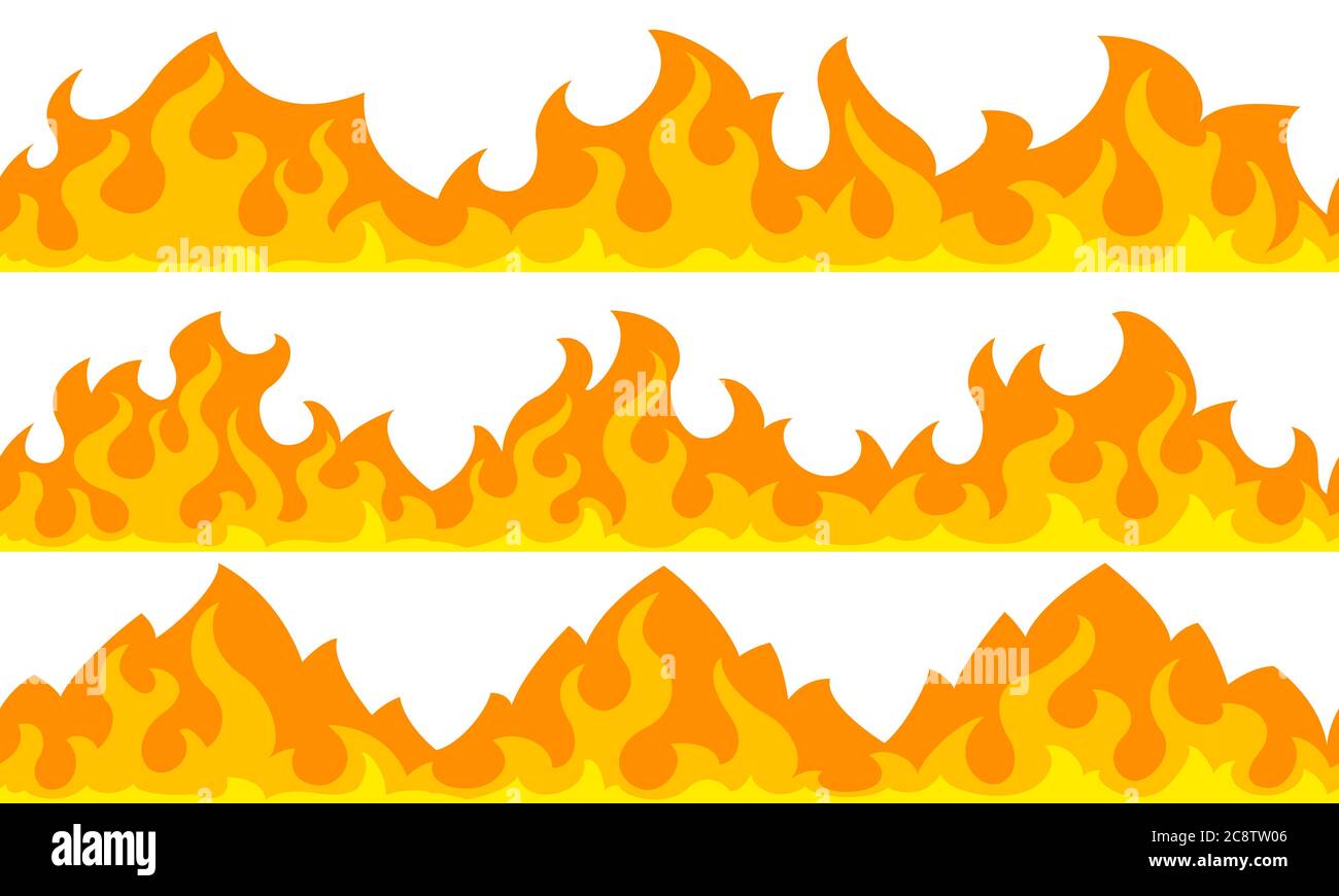 Seamless fire flames line vector hi-res stock photography and images ...