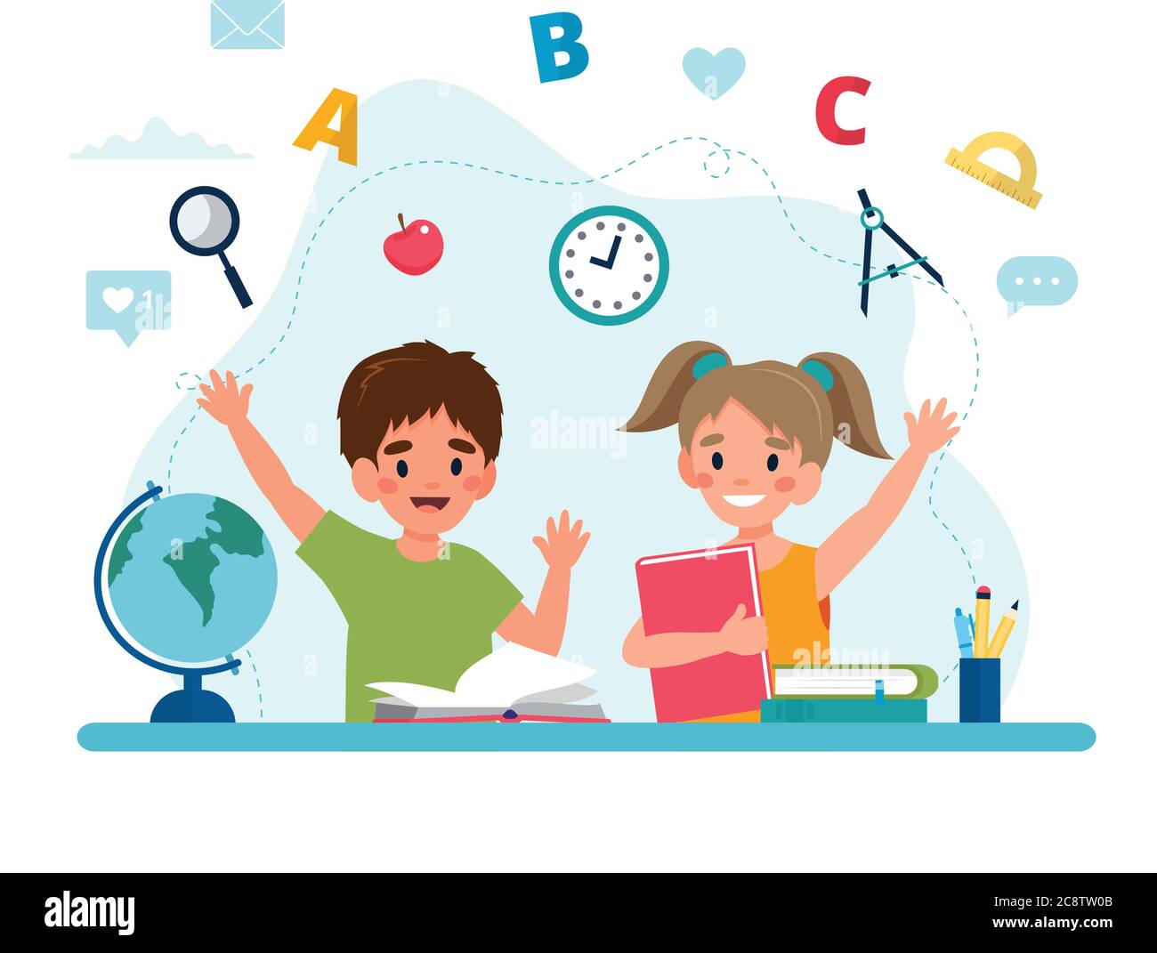Children In Class Reading Back To School Concept Cute Characters Vector Illustration In Flat Style Stock Vector Image Art Alamy Children In Class Reading Back To School Concept Cute Characters Vector Illustration In Flat Style Stock Vector Image Art Alamy