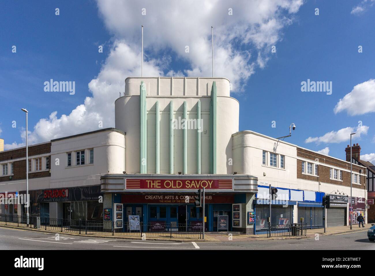 Iconic Art Deco frontage of the Old Savoy, formerly the Jesus Centre