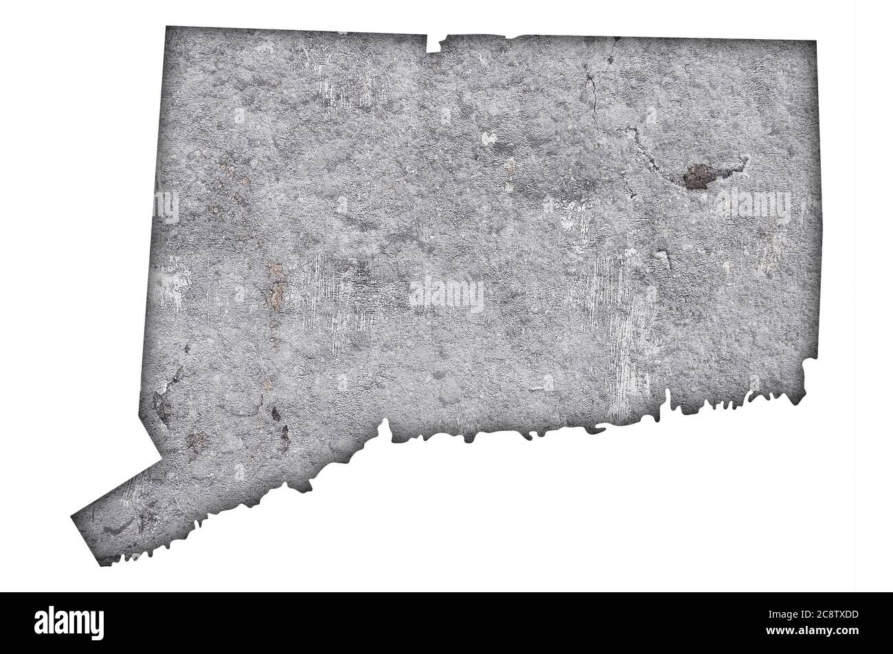 Map of Connecticut on weathered concrete Stock Photo - Alamy