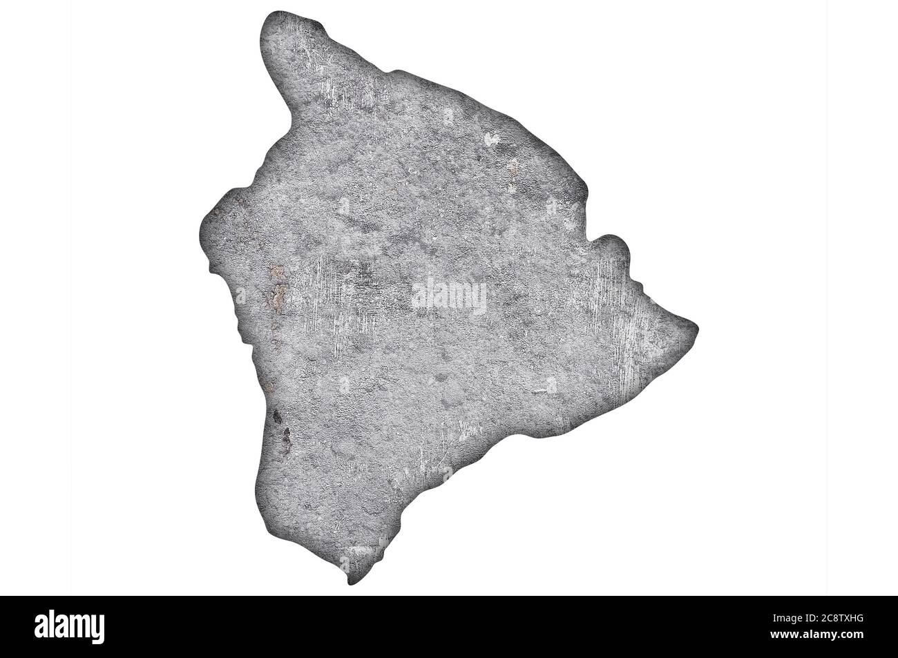 Map of Hawaii on weathered concrete Stock Photo - Alamy