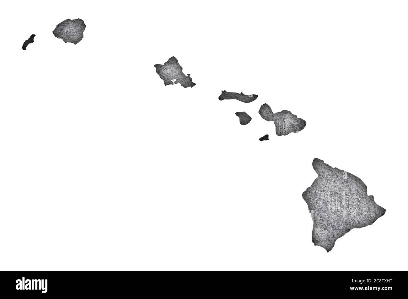 Map of Hawaii on weathered concrete Stock Photo - Alamy